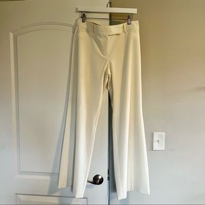 White House Black Market flare leg pants (white, size 10, EUC)